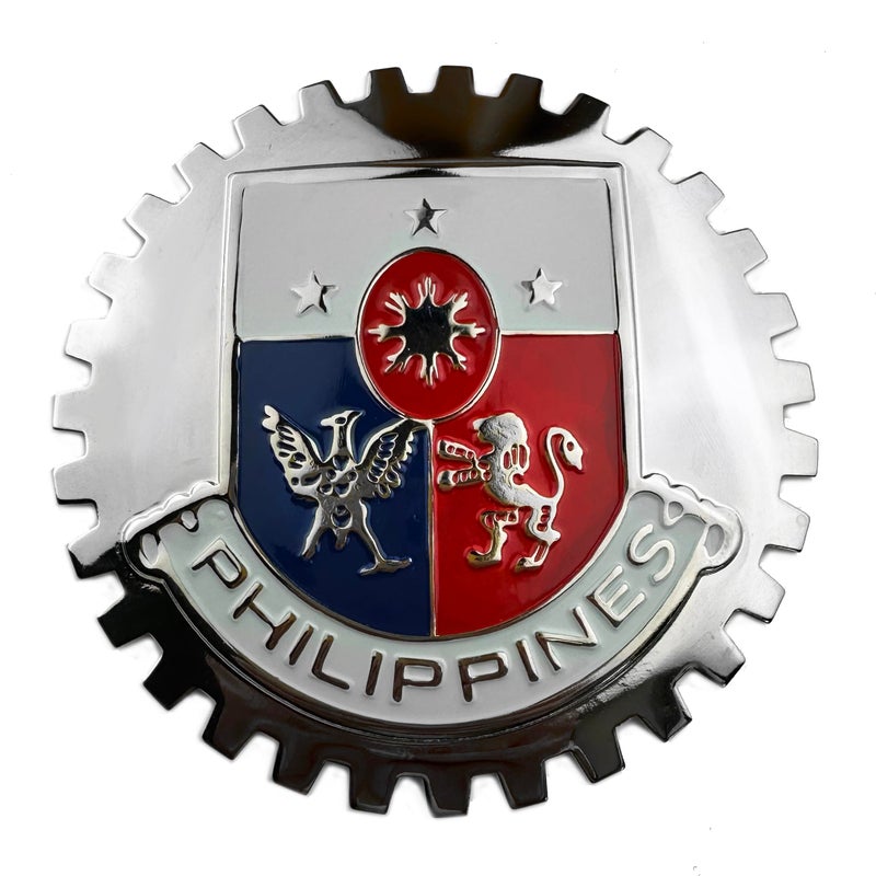 Generic Philippines Philippino Filipino Grill Badge Emblem for Trucks and Cars Stainless Steel